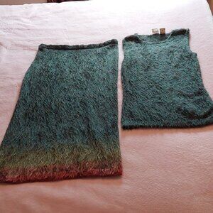 Armani Exchange Green Ombre Sweater and Skirt set